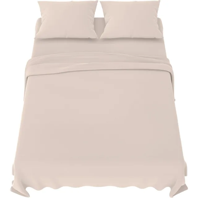 QEVA Dekbed - Dekbed zonder Overtrek - Warmtedeken - Beige - 200cm x 180cm x 3cm