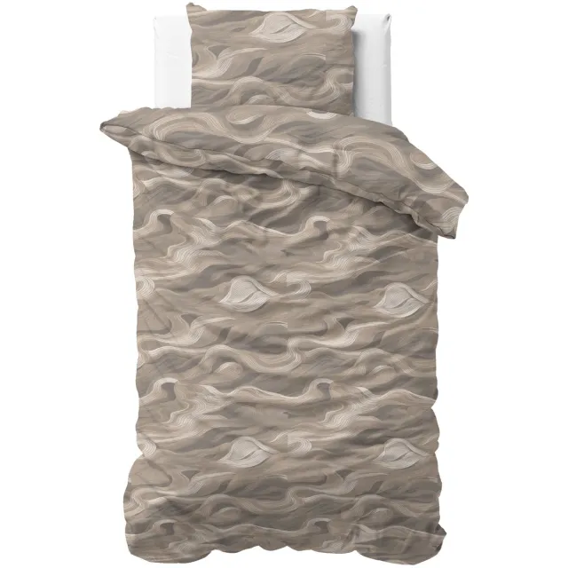 Sleeptime Dekbedovertrek Whirl - Inclusief 1 Kussensloop - Taupe