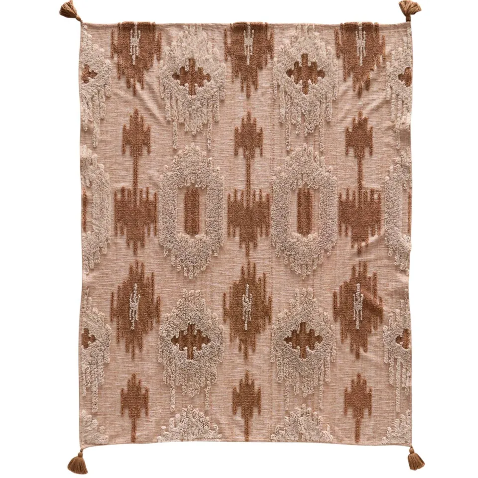 NOUS Living Romain plaid bruin zand bruin/zand