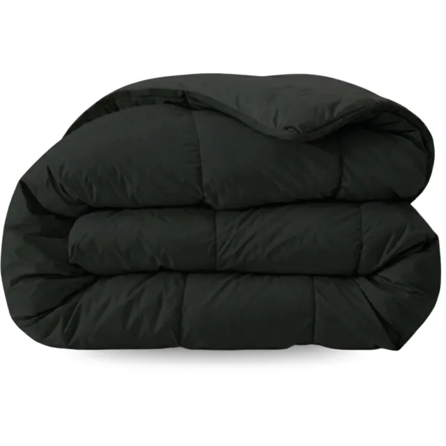 Zelesta Comfort Uni Dekbed zonder overtrek - Wasbaar Hoesloos dekbed - Met vaste overtrek - 2 in 1 - Zwart - 200x200cm