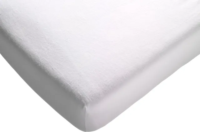 Polydaun molton hoeslaken - topmatras split - splittopper - 160x200 cm - wit