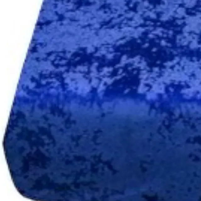 Velvet Couture Crushed Velvet Hoeslaken - 140x200 - 30CM Hoekhoogte - Donkerblauw
