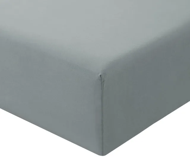 Ibenzoa Premium Zachte Satijnen Hoeslaken Set voor Boxspringbedden 180x200 cm Lichtgrijs