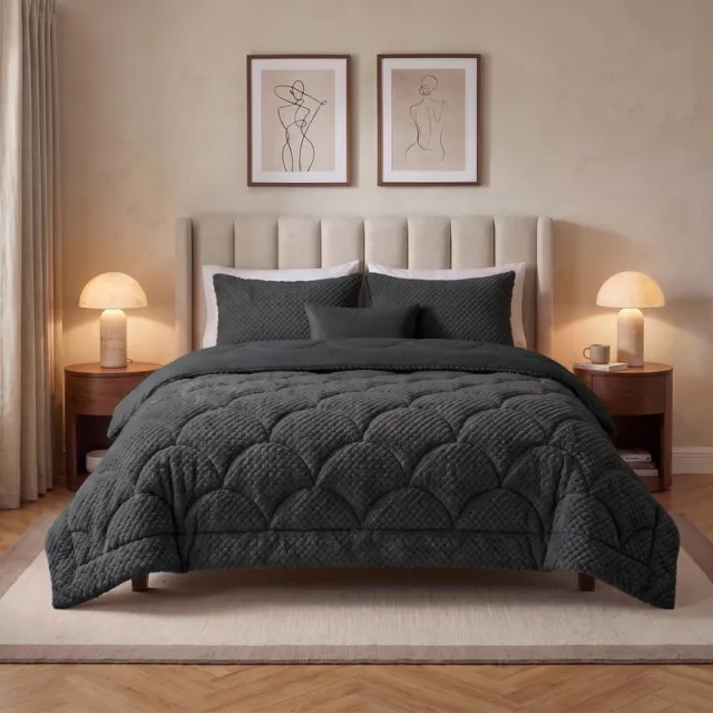 Zensation Lazy all-in-one dekbed Teddy fur - antraciet, foto 2