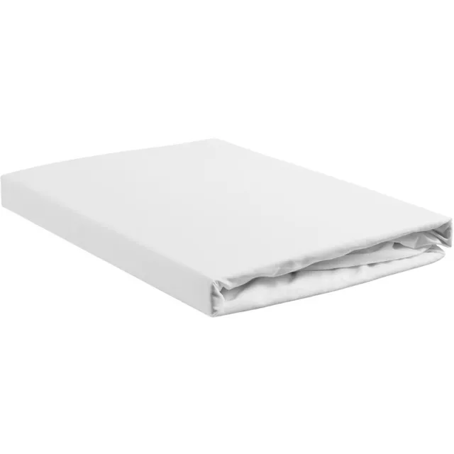 Ambiante Katoen - Splittopper Hoeslaken - 160x220 - Wit