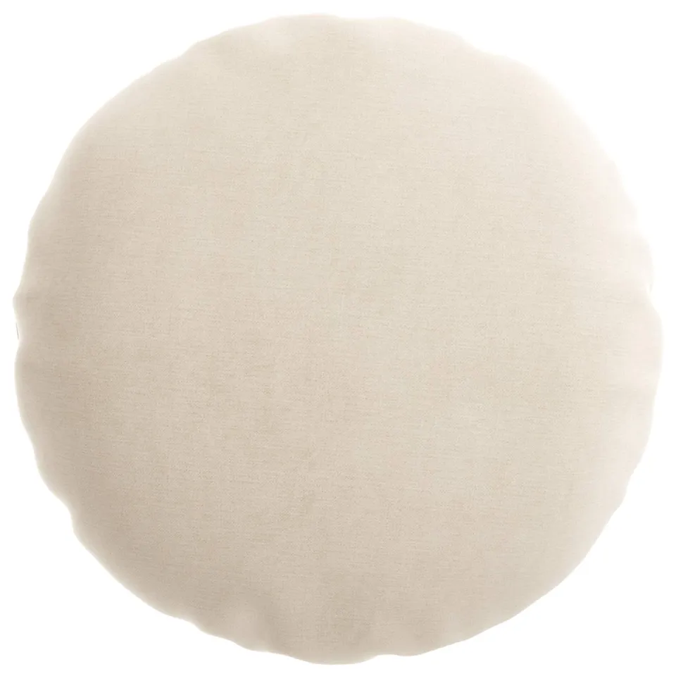 vidaXL Kussensloop 2 st HEERLEN Crèmekleurig Dia. 30 cm Chenille Stof