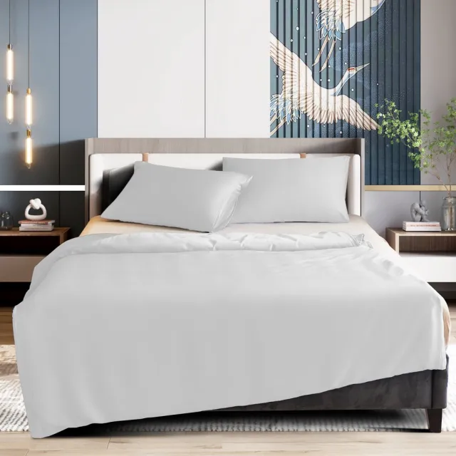 Slowwave dekbedovertrekset Bamboe: ademend, absorberend en zacht (White)