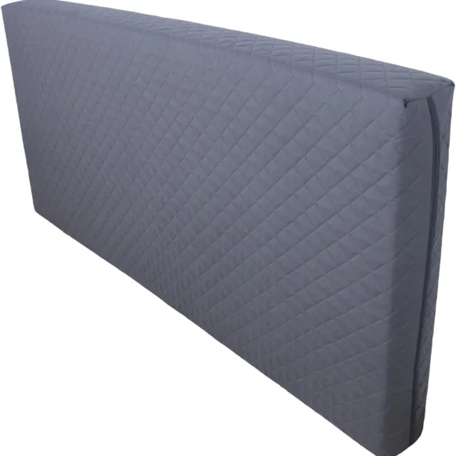 Kam-Pol Donkergrijze gewatteerde matrashoes - 100 x 180 cm - voor matras tot 23 cm Donkergrijs