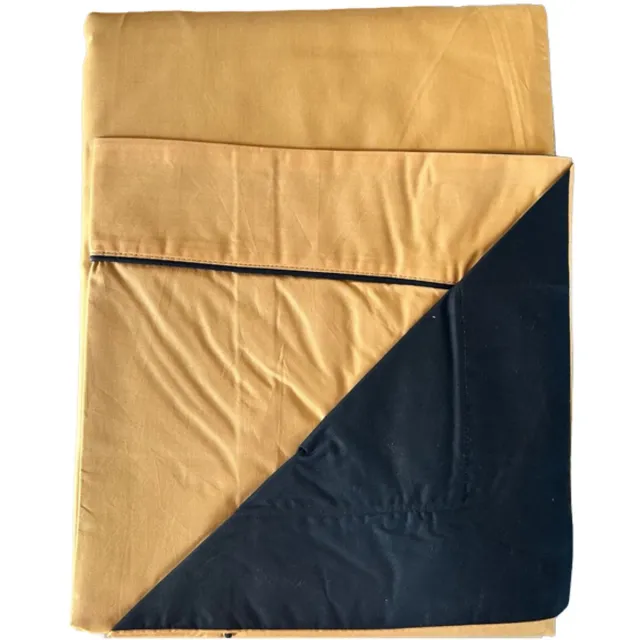 Avenue Omkeerbaar Dekbedovertrek Perkal Katoen - Litsjumeaux - 240x200/220cm - Gold/Black Goud/Zwart