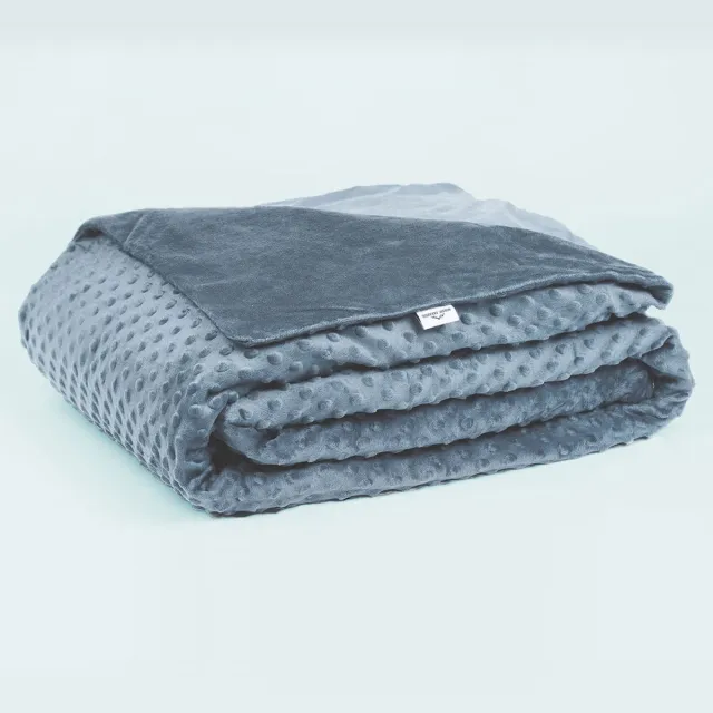 Nordic Paradise Katoenen Verzwaringsdeken - Wasbare dotted minky hoes - Weighted Blanket - 6.8 KG - 150x200 cm - Warm Grijs Grijs - 6.8kg
