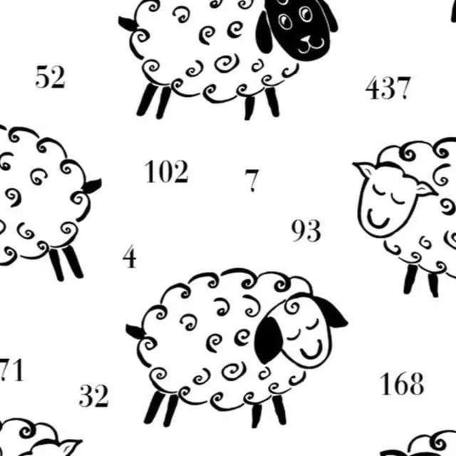 Sleepnight Dekbedovertrek Flanel Schaapjes - 270 x 200/220 cm + 2 kussenslopen - [Wit]