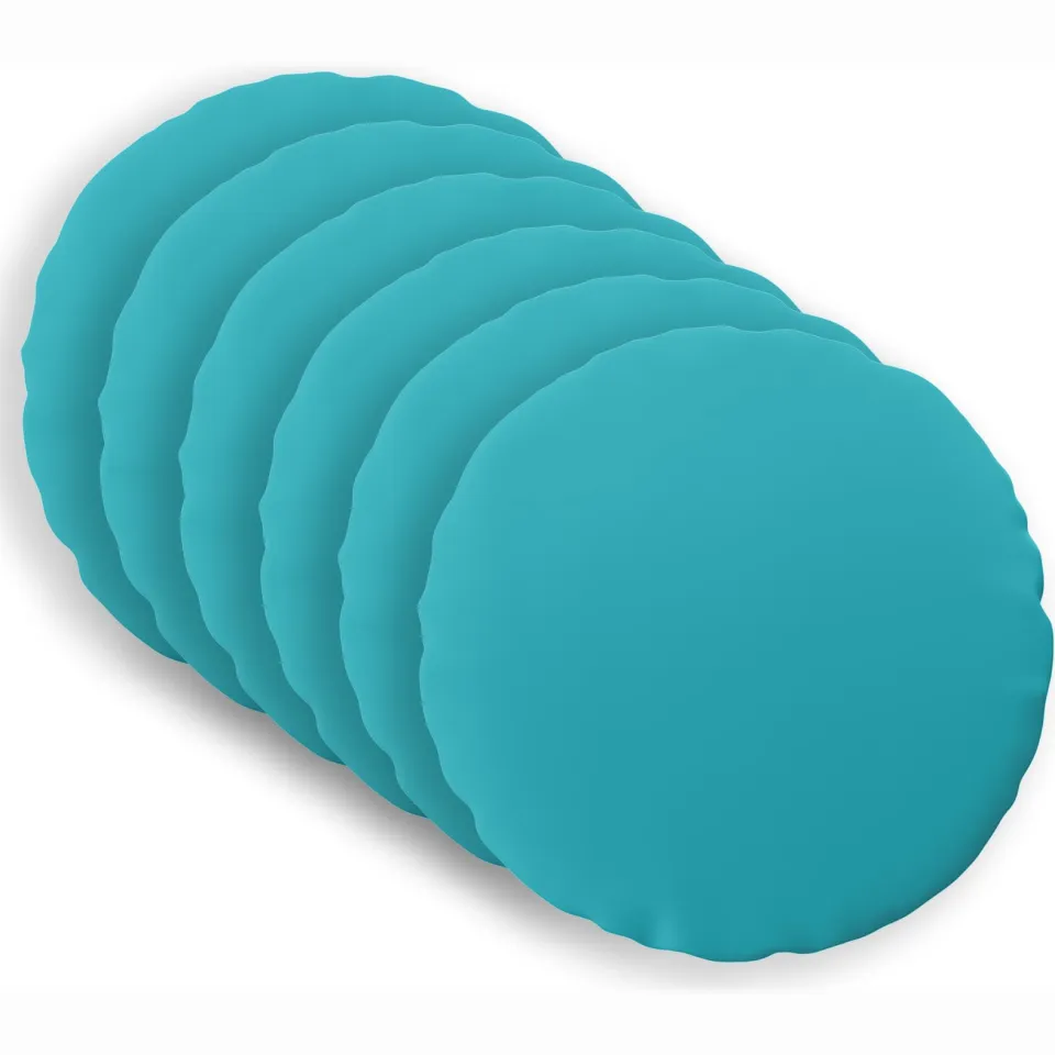 vidaXL Kussensloop 6 st HEERLEN Turquoise Dia. 60 cm Polyester