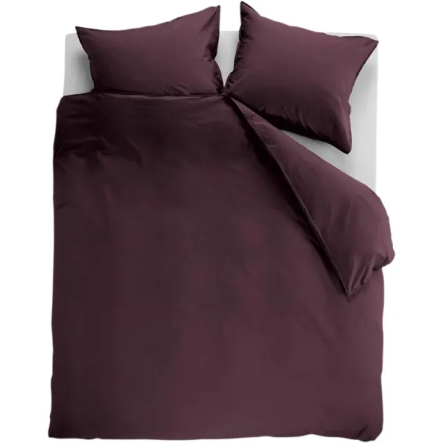 Budget Home Store Dekbedovertrek Cotton Uni Dark Red, foto 2