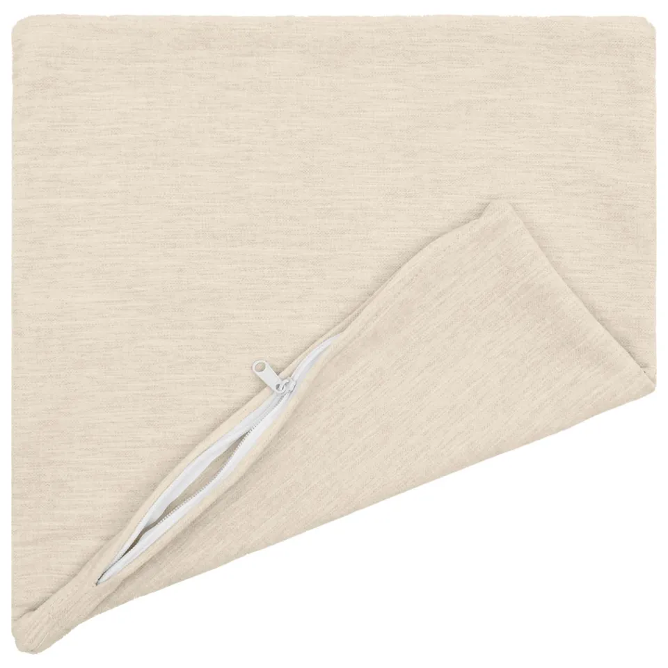 vidaXL Kussensloop 2 st HEERLEN Crèmekleurig 35 x 35 cm Chenille Stof, foto 4