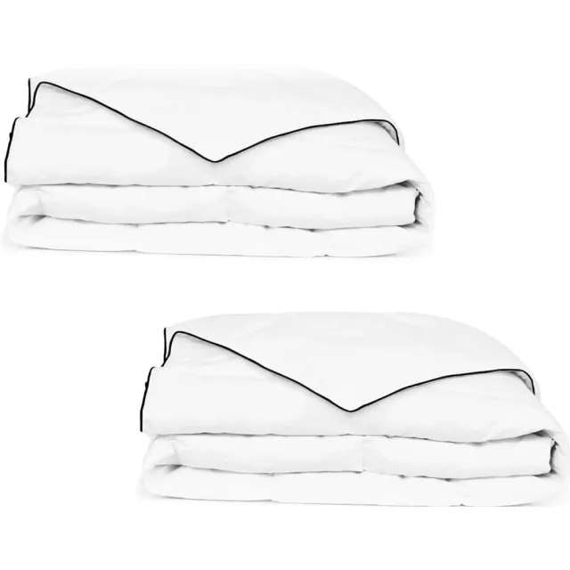 vidaXL Winterdekbedden 2 st 150x200 cm dons Wit