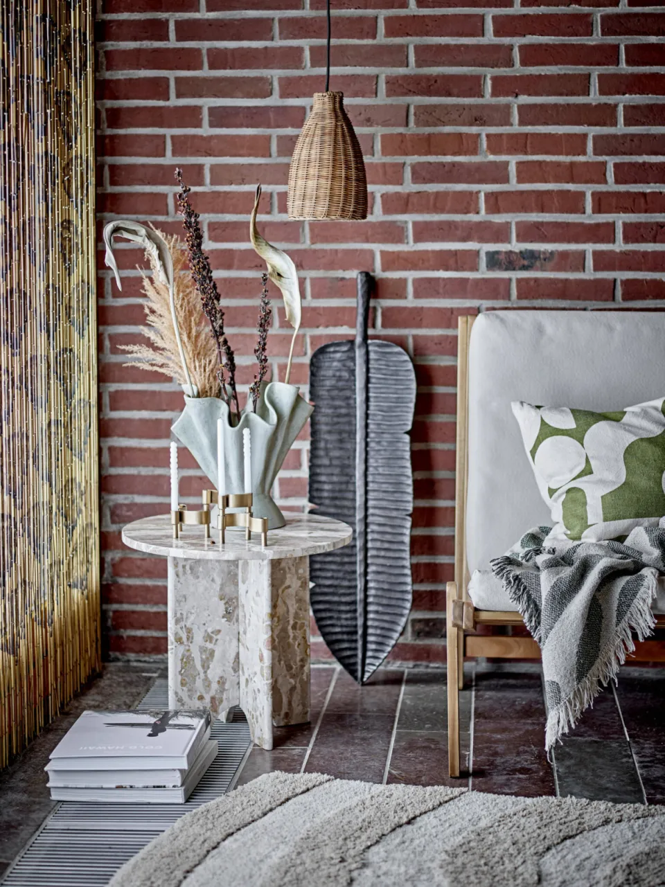 Bloomingville plaid Alk groen, foto 3
