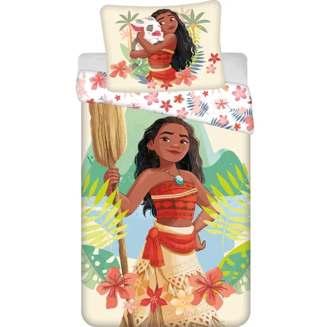 Vaiana Disney Vaiana Dekbedovertrek Pua - 140 x 200 cm / 70 x 90 cm - Katoen Multicolor