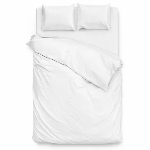 Lovéron Dekbedovertrek Effen - Tweepersoons - Katoen - 200x200/220 cm - Wit