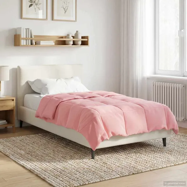 vidaXL Vol jaar dekbed 140 x 220 cm Microfiber (100% polyester) Roze
