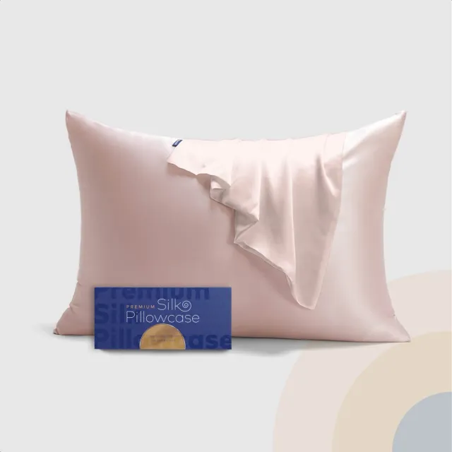 Slowwave Premium Silk Pillowcase - Kleur: Pink Swan (licht roze) - 100% Moerbeizijde - 22 momme - Hoogste kwaliteit (grade 6A) - 60x70cm