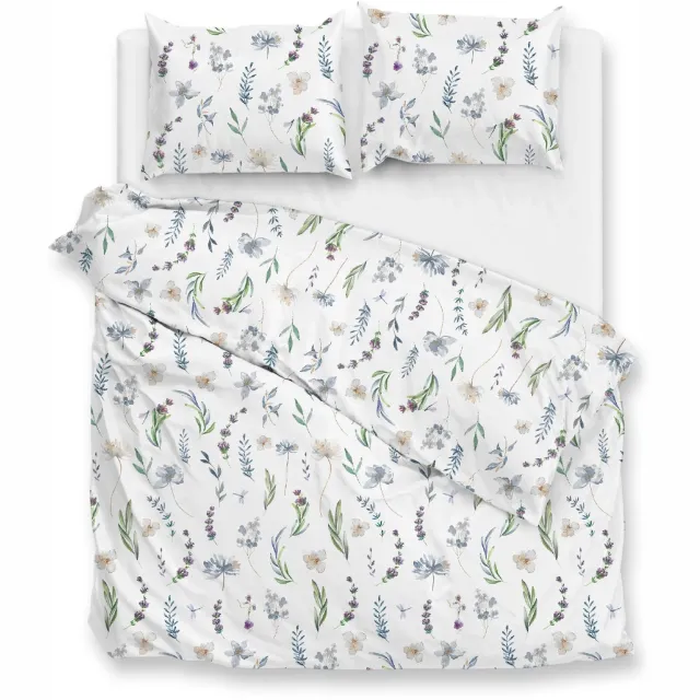 Zohome Dekbedovertrek Severine - White - Bloemen - Dekbedovertrek - 100% Katoen - SS26 Severine White