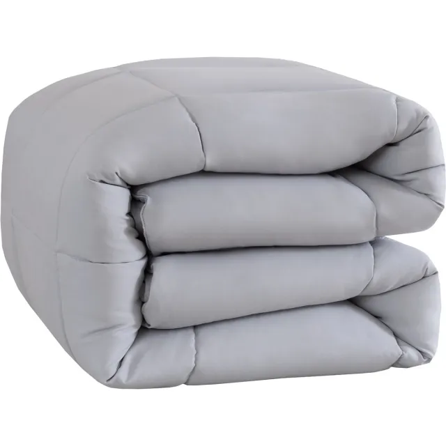 Snoozella ComfyBed 160x200 - Lichtgrijs - Dekbed zonder overtrek - Wasbaar hoesloos dekbed - 30 nachten proefslapen - All season winterdekbed & zomerdekbed