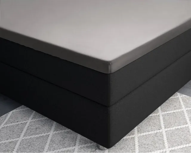 Primaviera Deluxe Splittopper Hoeslaken Satijn - 180 x 220 - Grijs