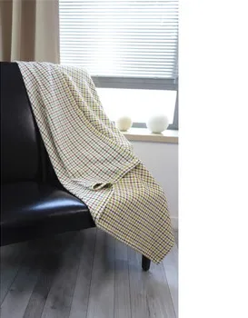 DecoByZorlu Cascais plaid geruit groen, foto 2
