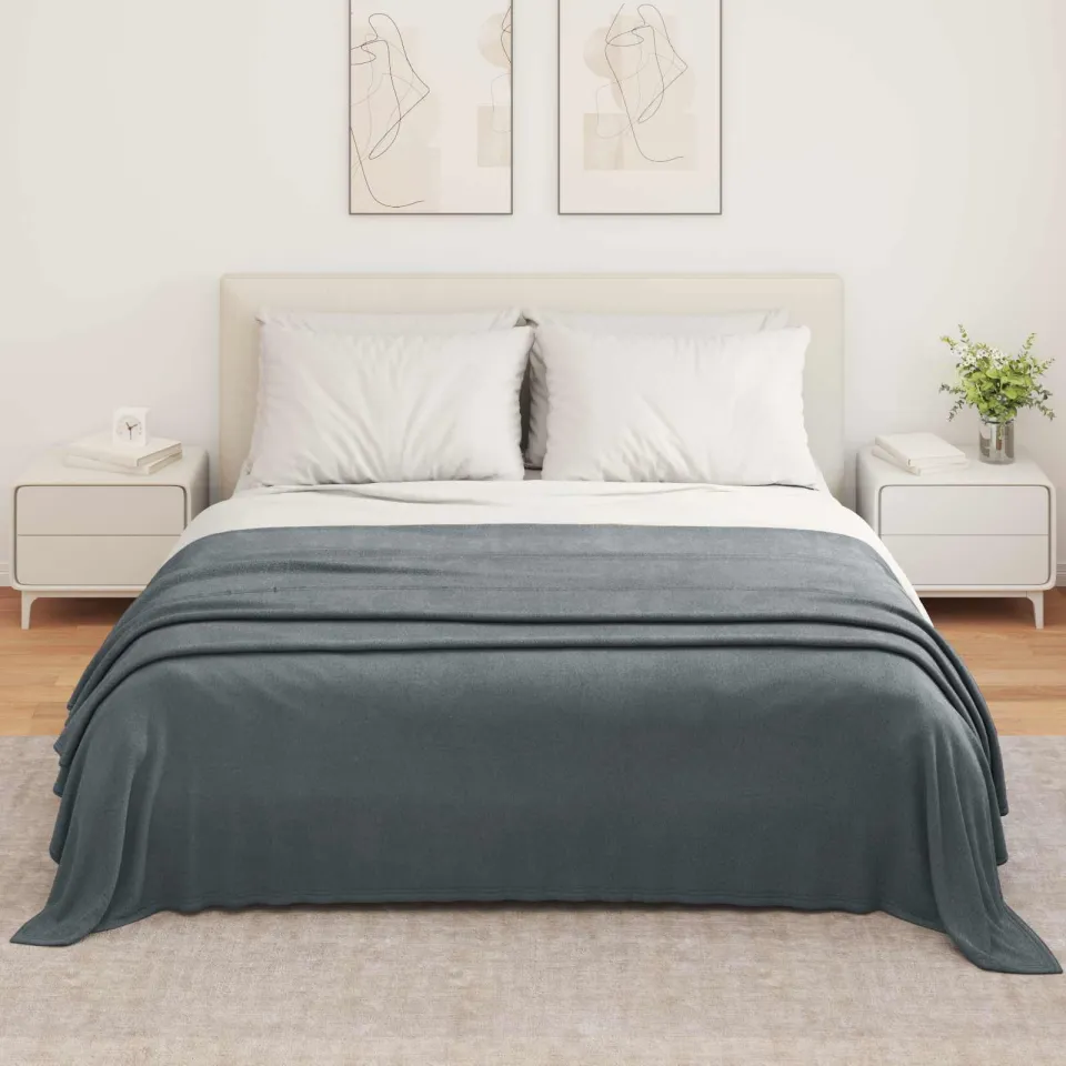vidaXL Kleden 6 st Donkergrijs 350 x 270 cm 8,09 kg Fleece, foto 3
