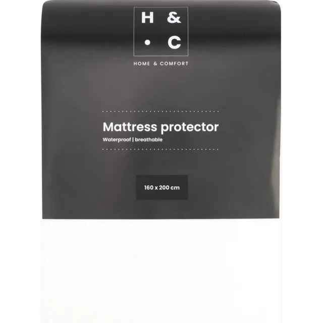 Home & Comfort Waterdichte en ademende matrasbeschermer - 160x200 cm Wit