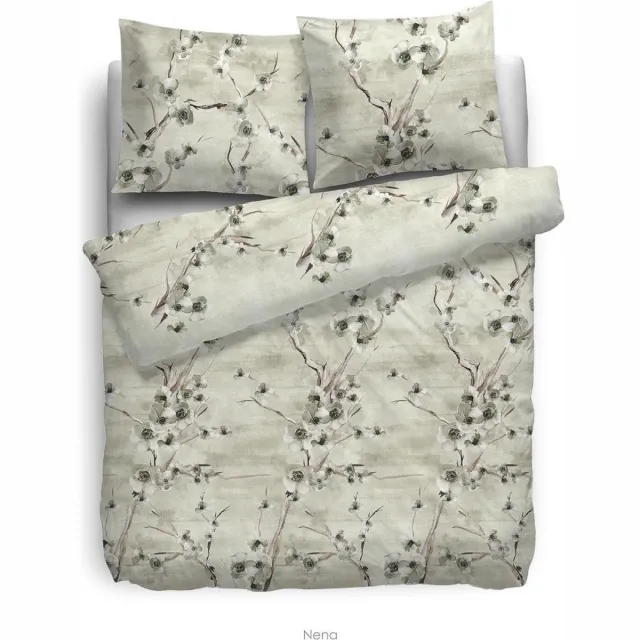 Heckettlane HNL Pure Cotton Nena Dekbedovertrek - Green groen