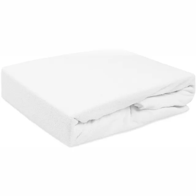Darymex Frotte Hoeslaken 120x200 cm - Met Elastiek Rondom - Wit - Extra Zware Kwaliteit