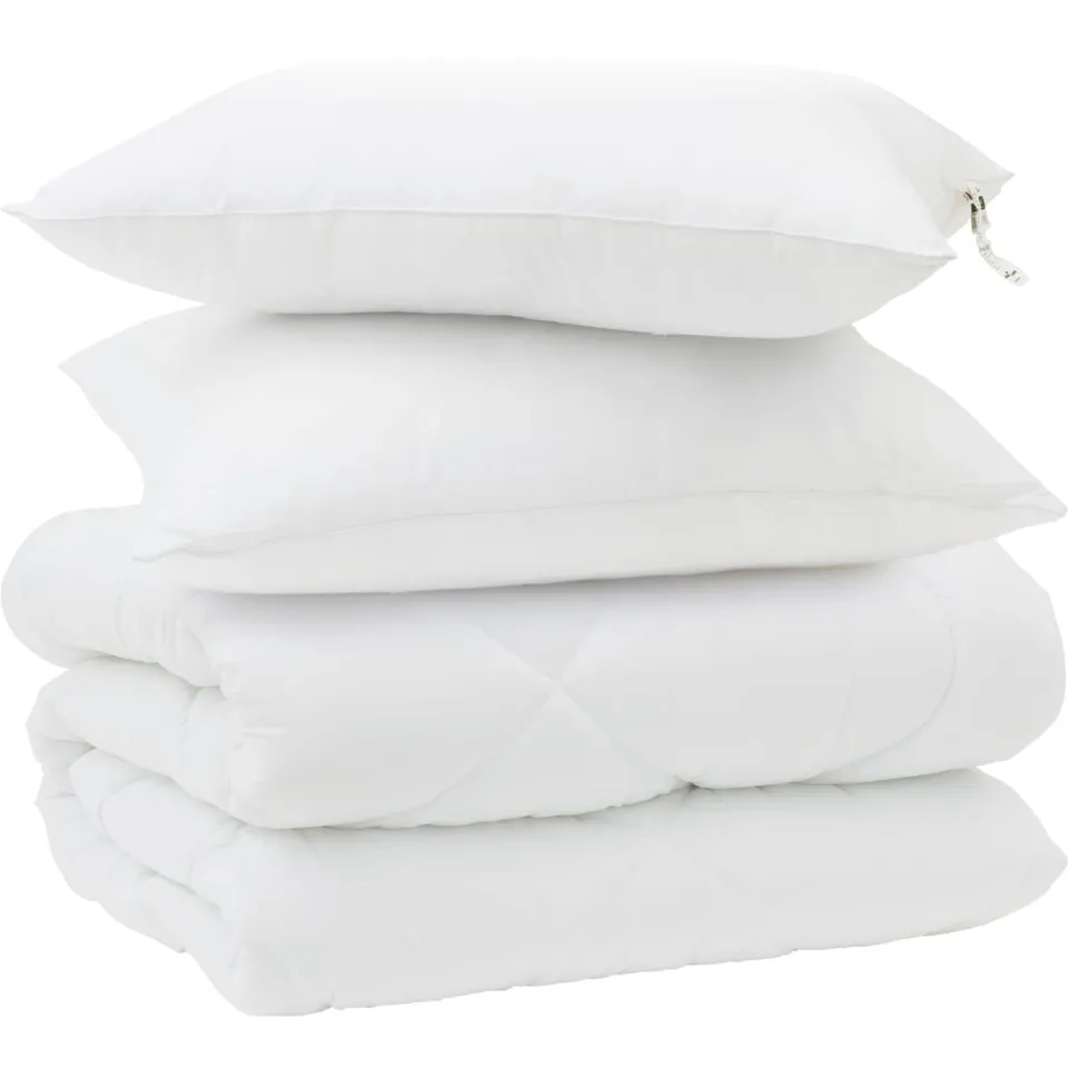 vidaXL Winter Dekbed met kussen 3 st Wit Microvezel, foto 3