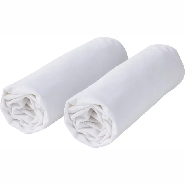 vertbaudet Set van 2 Sanitized®-behandelde anti-huisstofmijt microvezel onderlakens wit