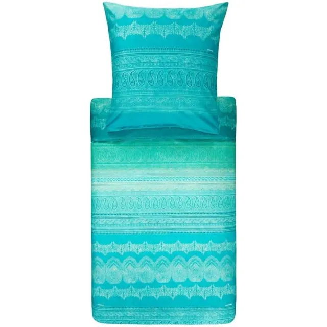 Bassetti Mako Satin Beddengoed Set Brunelleschi Smaragd 200x200cm