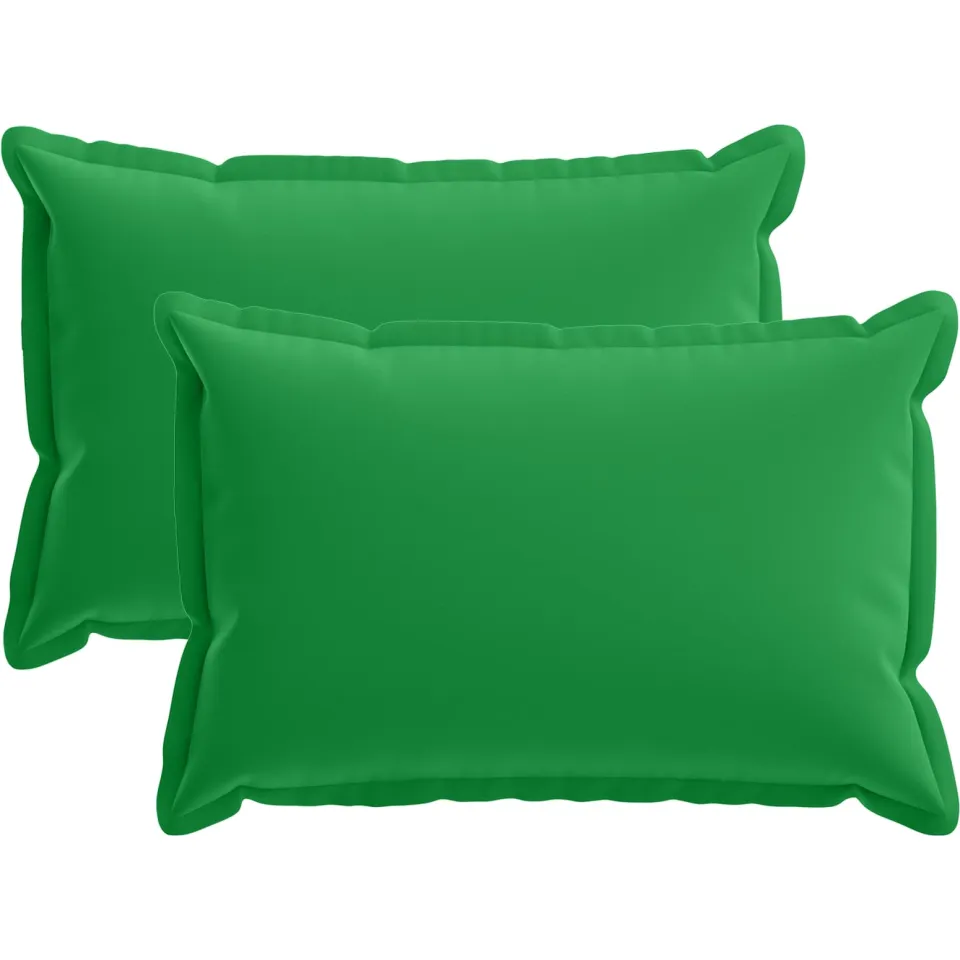 vidaXL Kussensloop 2 st HOUTEN Groen 50 x 70 cm Polyester, foto 3