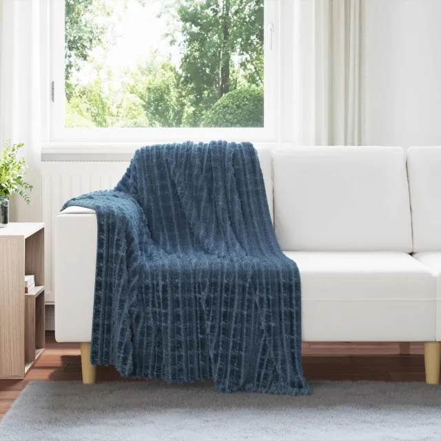 vidaXL Kleden 6 st Marineblauw 150 x 130 cm 2,75 kg Fleece, foto 2