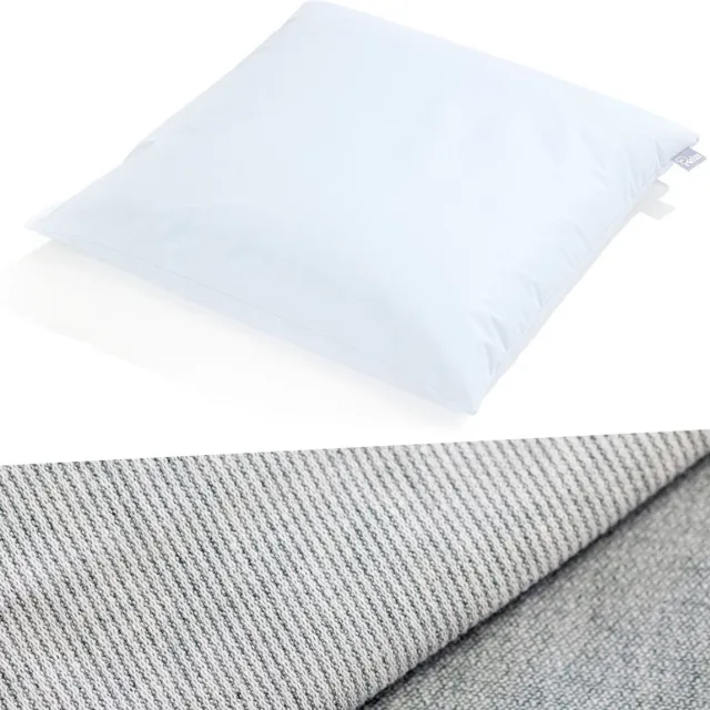 Fico Sloop voor Fico hoofdkussen - 60 x 60 cm - Katoen/Polyester- Grey Lined