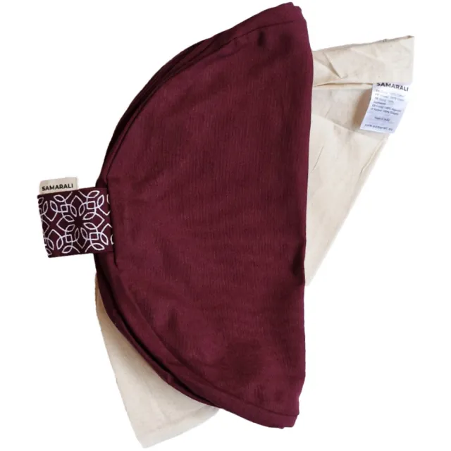 Samarali Biologisch Katoenen Meditatiekussenhoezen Rond XL - Kastanjebruin - 38 x 38 x 12 cm - Geschikt voor Zafu Meditatiekussen - Yoga Kussen - Duurzaam - Zen Accessoire