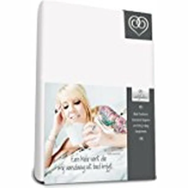 Bed-Fashion jersey topdek hoeslaken Wit - 90 x 220 cm - Wit