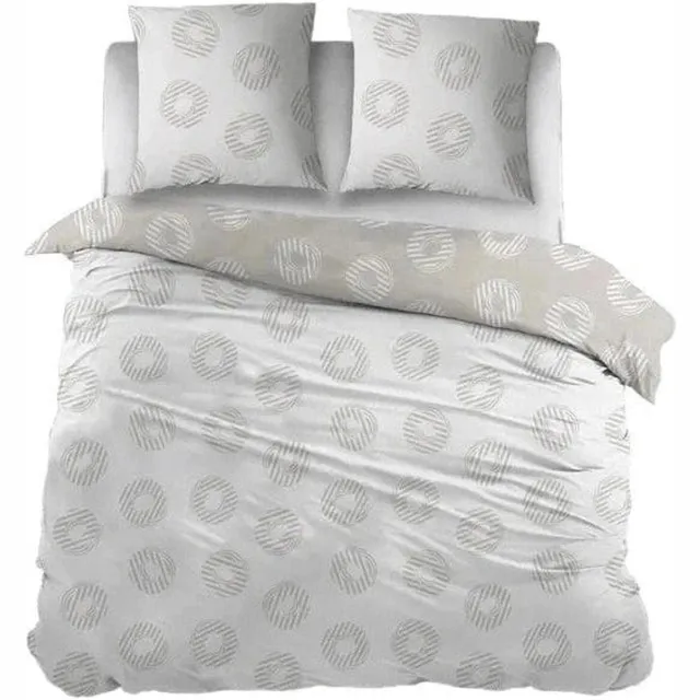 Sleepnight Dekbedovertrek Flanel Elza - 140 x 200/220 cm + 1 kussensloop - [Ivoor]