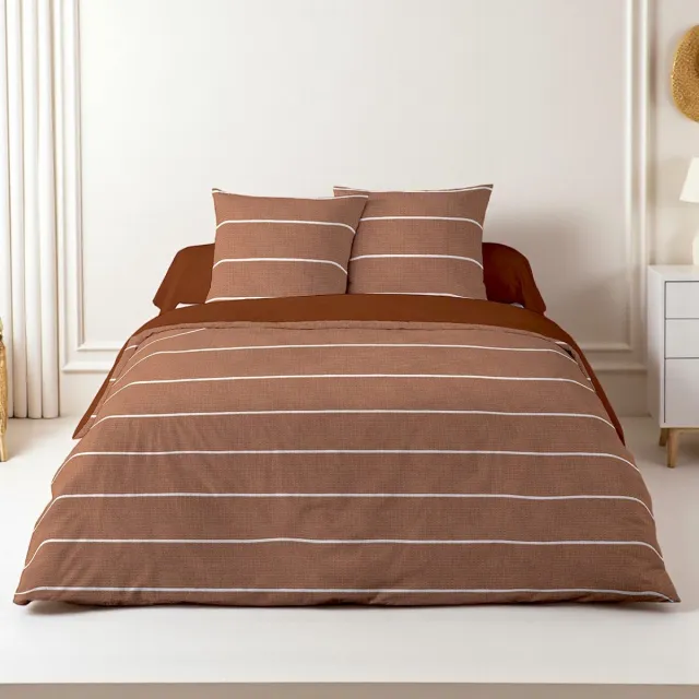 bedlin Dekbedovertrek Flanel - Winter - 240 x 220 cm - Lits-Jumeaux - Amme Roest