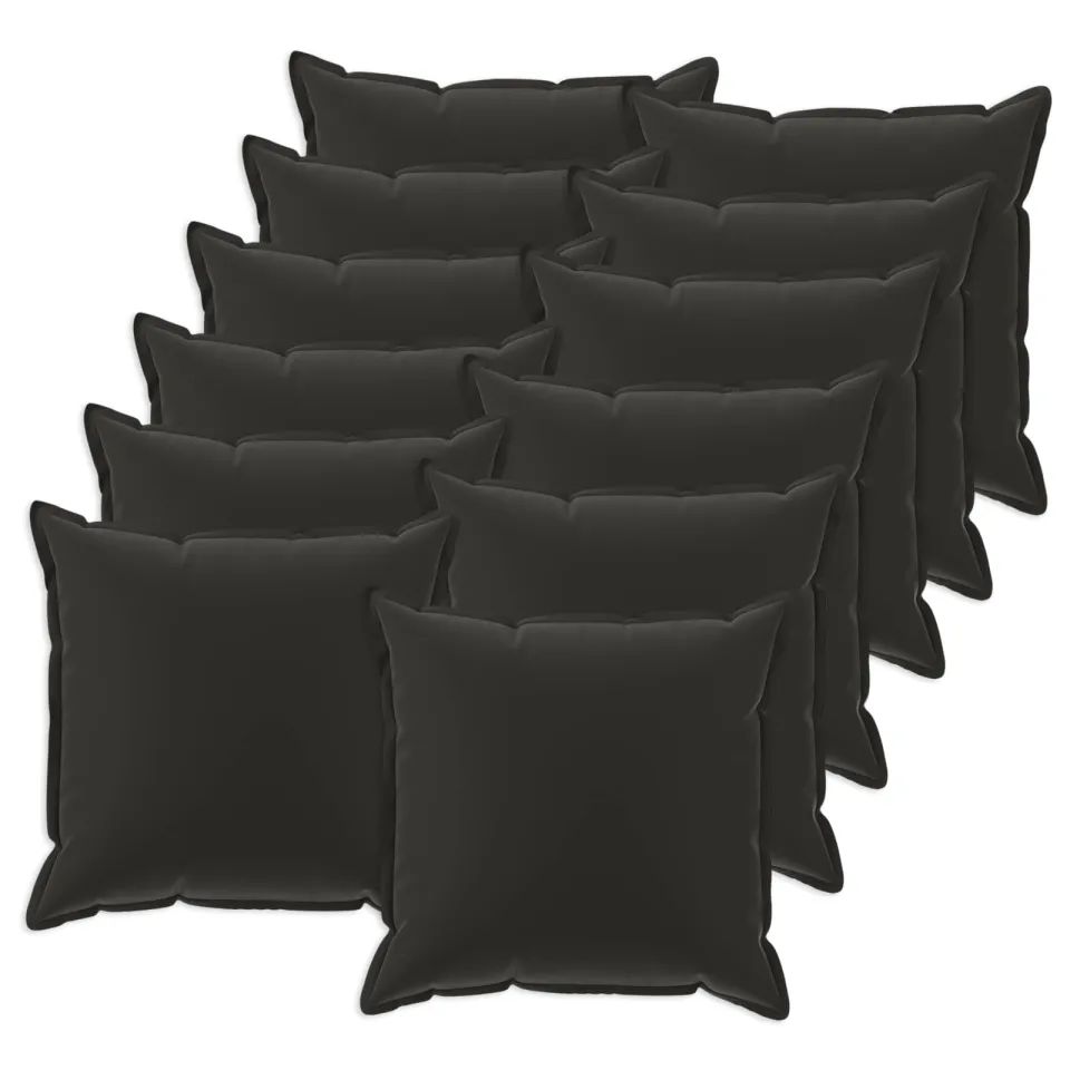 vidaXL Kussensloop 12 st HOUTEN Zwart 45 x 45 cm Polyester, foto 3