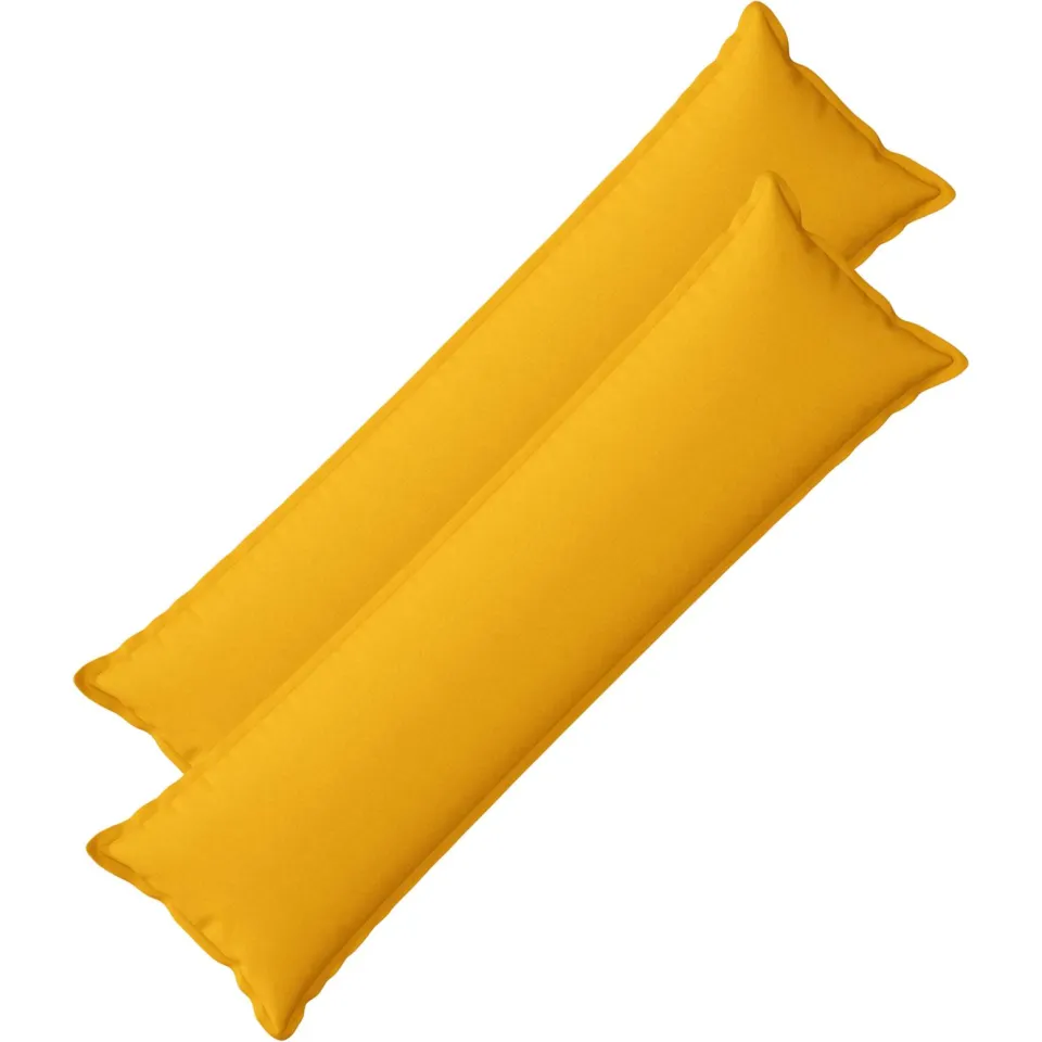 vidaXL Kussensloop 2 st HOUTEN Lichtgeel 40 x 145 cm Faux Linnen geel, foto 3