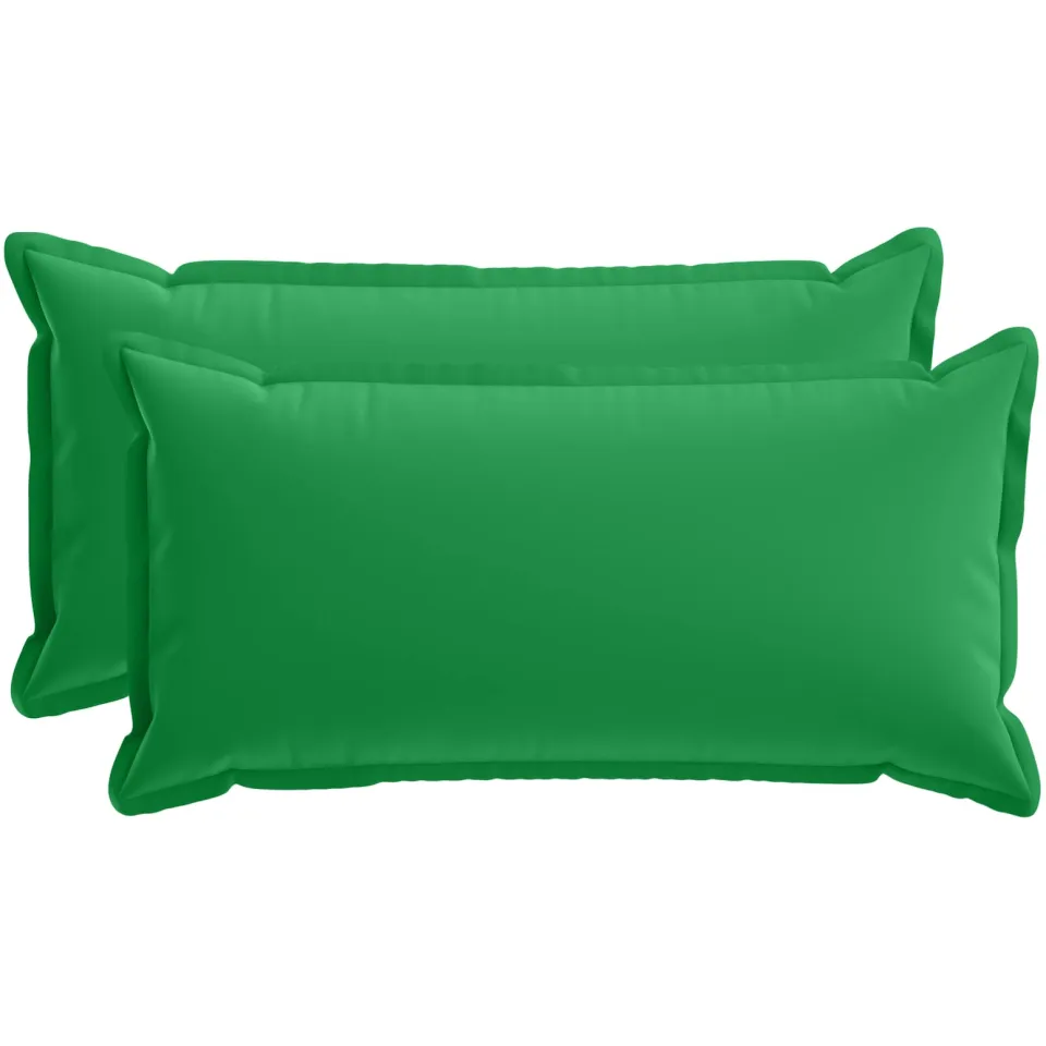 vidaXL Kussensloop 2 st HOUTEN Groen 40 x 80 cm Polyester