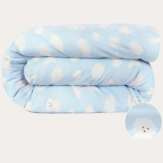 NOUS Kids katoenen dekbedovertrek ledikant blauw