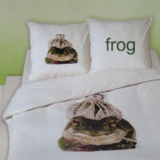 Marissa Frog Dekbedovertrek - Eenpersoons - 140x200 cm - Groen