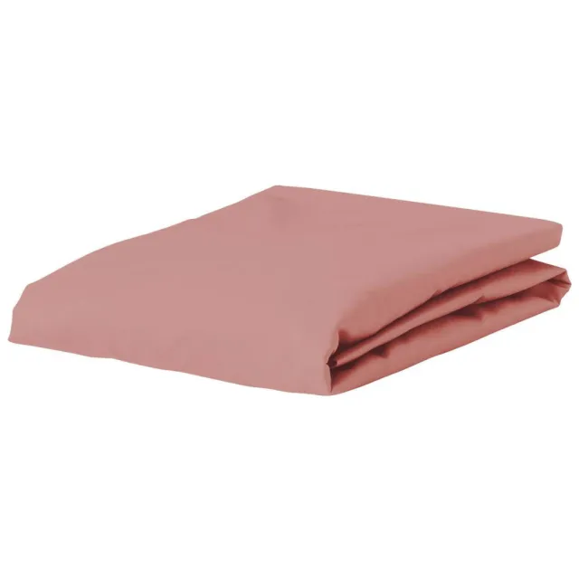 Essenza katoen satijnen hoeslaken dusty rose