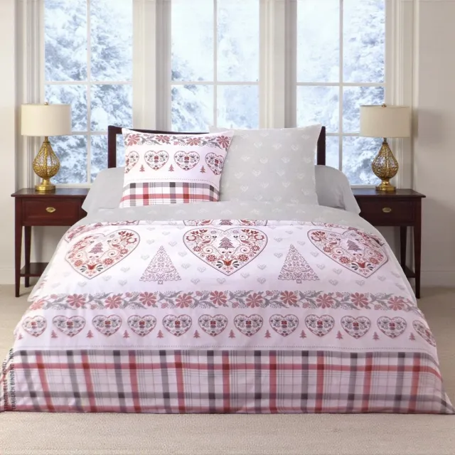 bedlin Dekbedovertrek Flanel - Winter - 240 x 220 cm - Kerst - Satimolo Multicolor