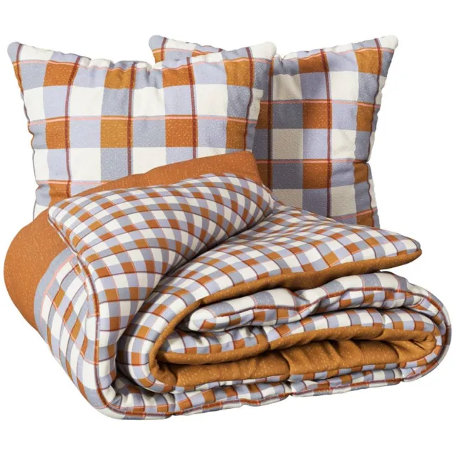 Atmosphera Créateur d'intérieur® Bedlinnen met print van katoen, CARREAUX MODERNES Terracotta